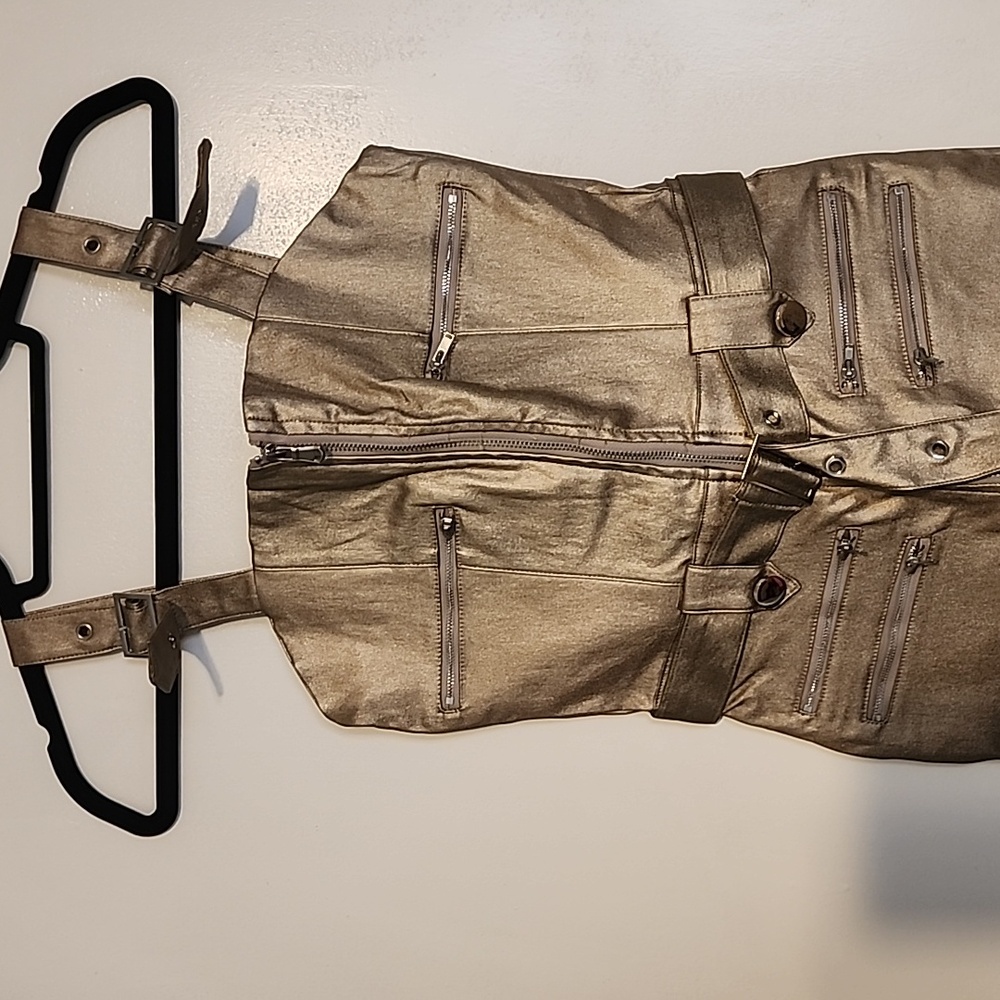 Fashion Nova new never worn metallic gold jumpsuit